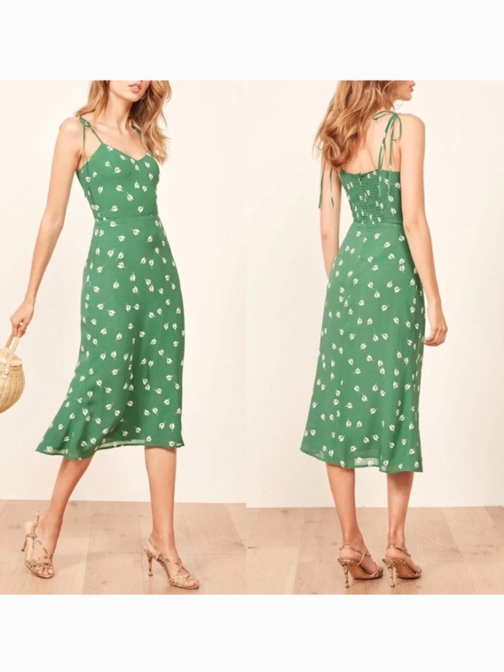 Reformation - Nectar Midi Dress in Tulip Print - Size 6 - worn once!